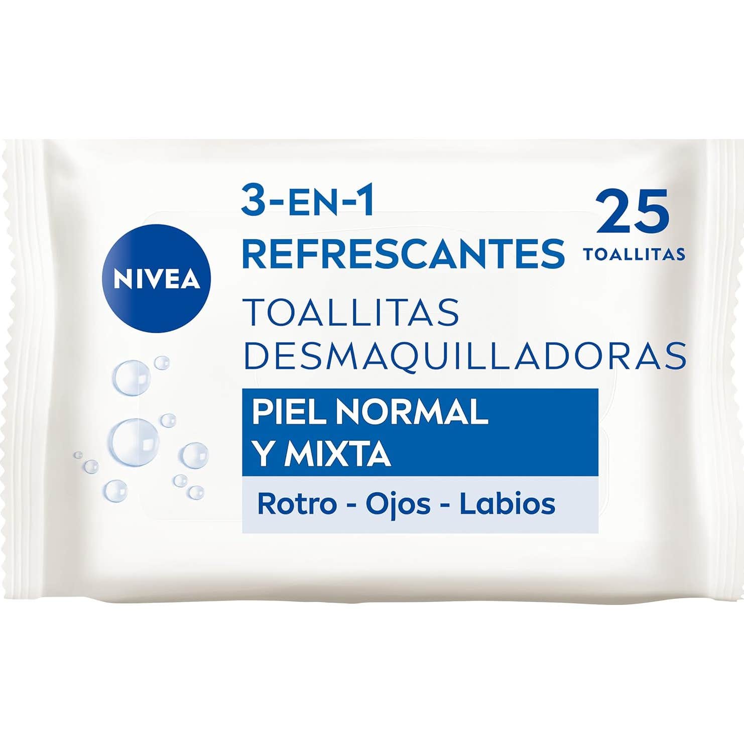 Toallitas desmaquillantes refrescantes 3 en 1 Nivea x25 – imagen 2