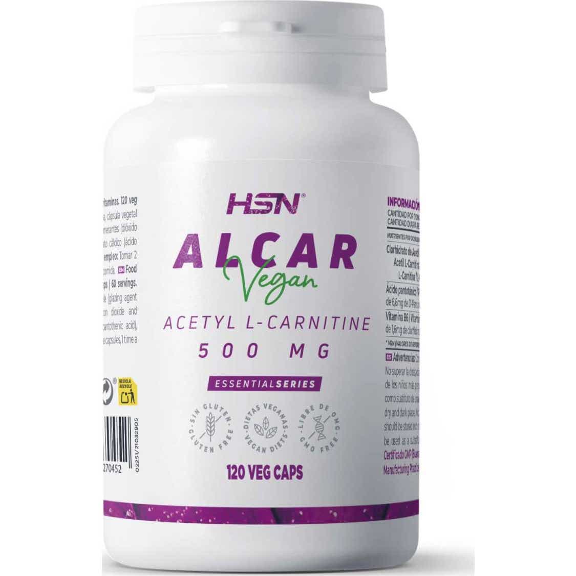 HSN Acetil L-Carnitina ALCAR 500mg 120vcaps | Natural Doctor