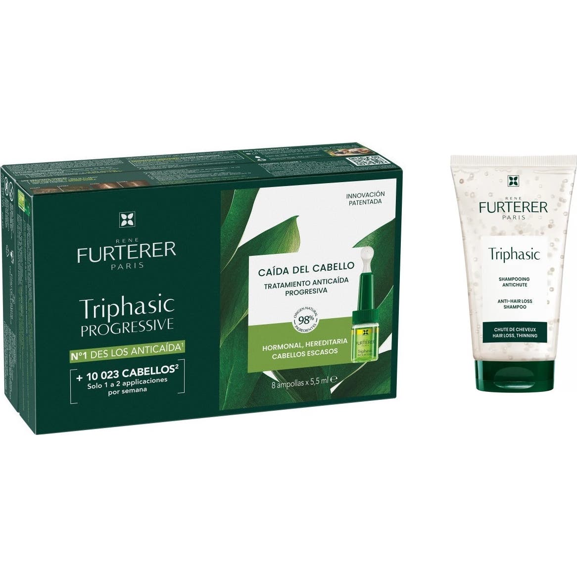 René Furterer Triphasic Progressive 8x5 5 ml + Champú Anticaída 50 ml