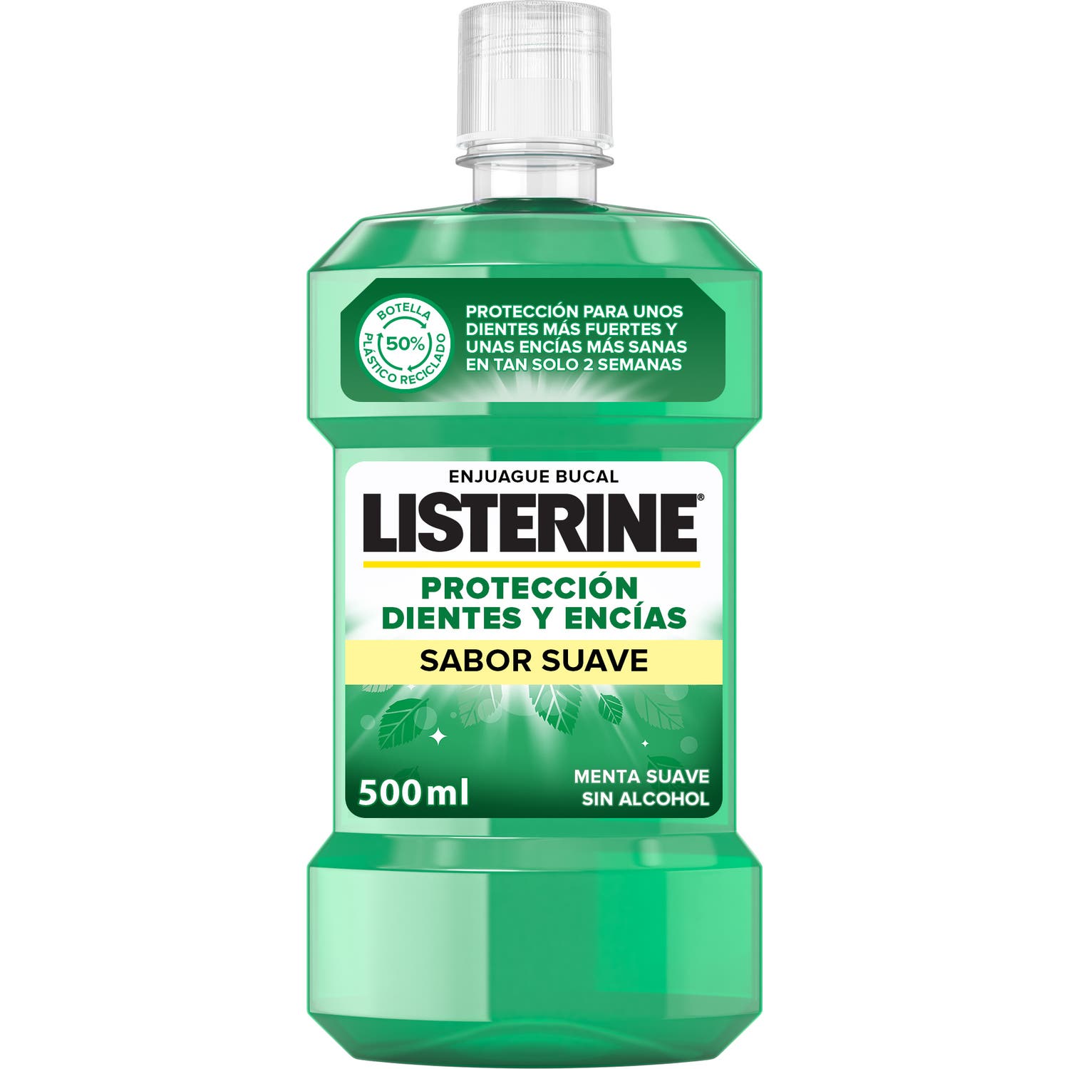 Listerine Protección Dientes y Encías Menta Sabor Suave 500ml