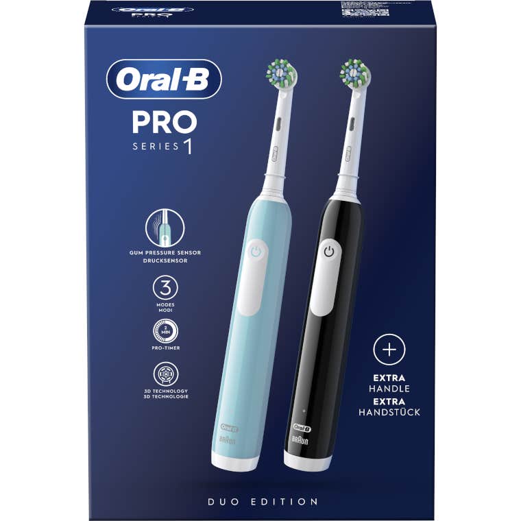 Oral-B Set Pro Serie 1 Duo Cepillo Eléctrico Turquesa + Negro