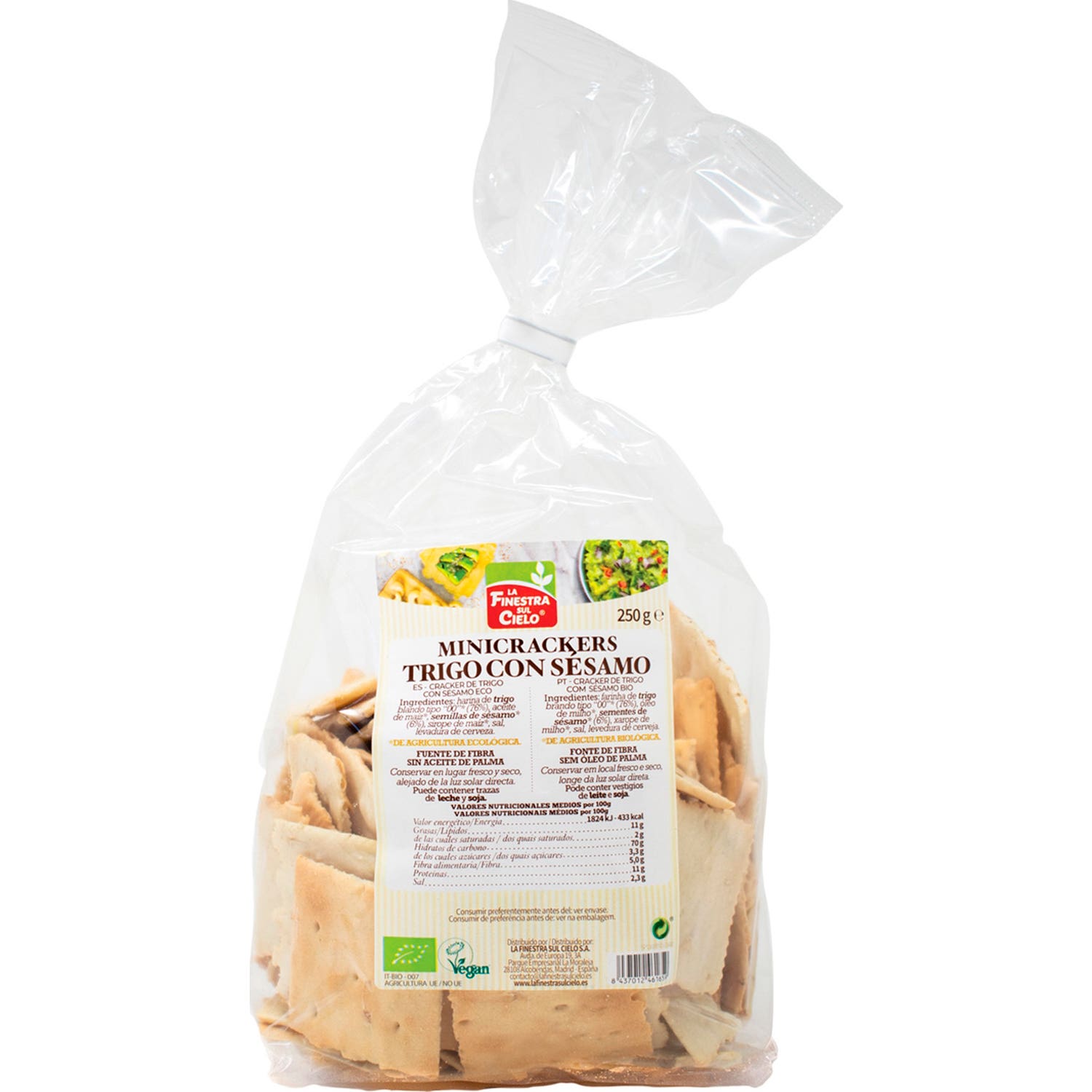 La Finestra sul Cielo Mini Crackers Sésamo Trigo 250g