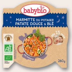 Babybio Buenas Noches Buenas Noches Huerto Orgánico de Batata Rubia 15 Meses 260 g