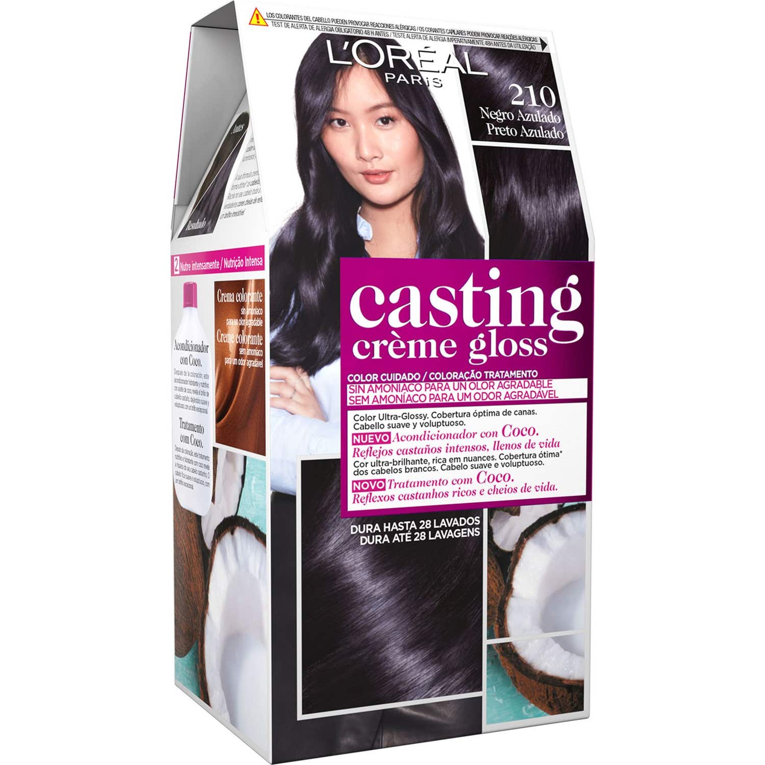 L'Oreal Casting Creme Gloss Nº210 Black Blue 1ud