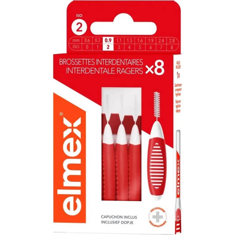 Elmex Cepillo Interdental T2 0,9 mm 8 uds