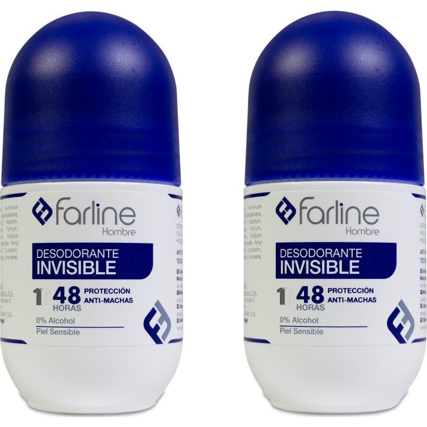 Farline Hombre Desodorante Invisible 2x50ml