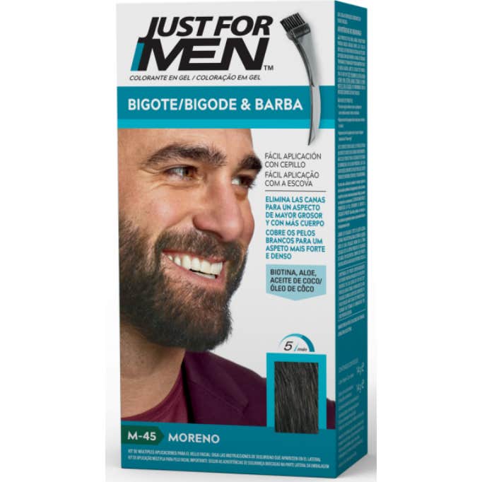 Just For Men gel colorante moreno para bigote y barba 30 ml