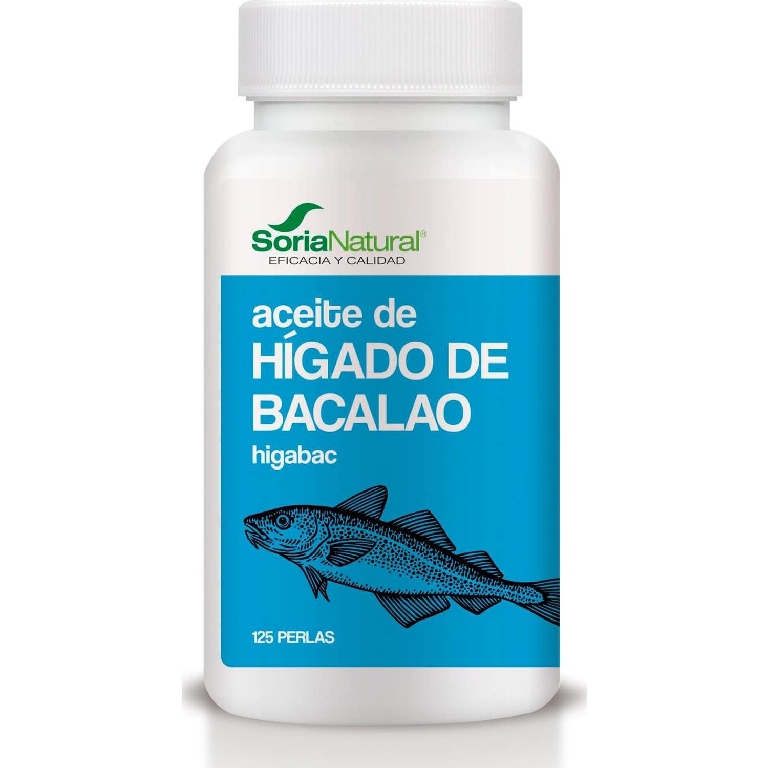 Soria Natural Higabac Aceite de Higado de Bacalao 125 perlas