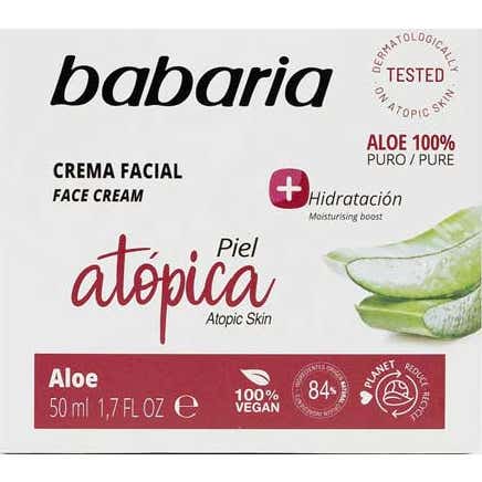 Babaria Crème Visage Pour Peaux Atopiques 50 ml