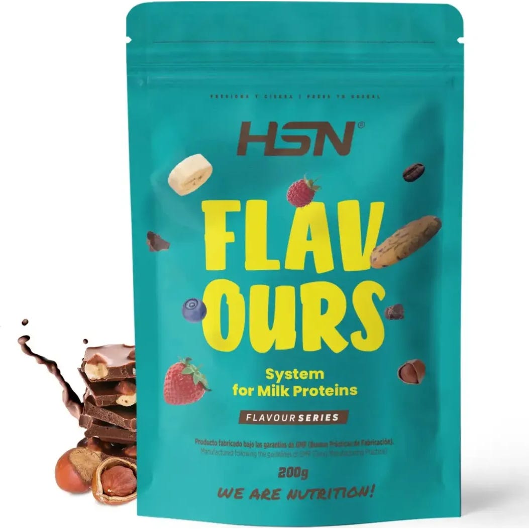HSN Saborizante en Polvo para Proteínas Lácteas Chocolate y Avellanas 200 g | Natural Doctor