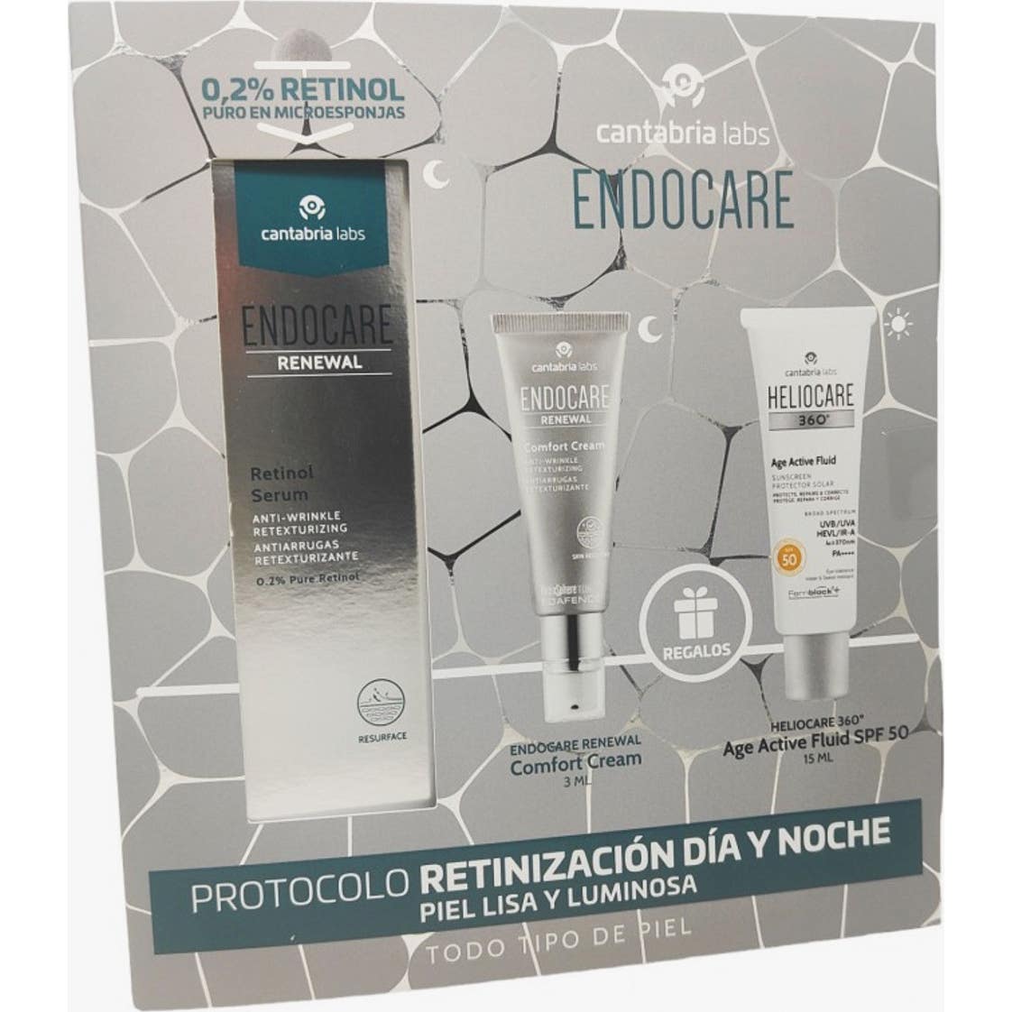 Endocare Pack Protocolo Retinización Día y Noche Piel Lisa y Luminosa