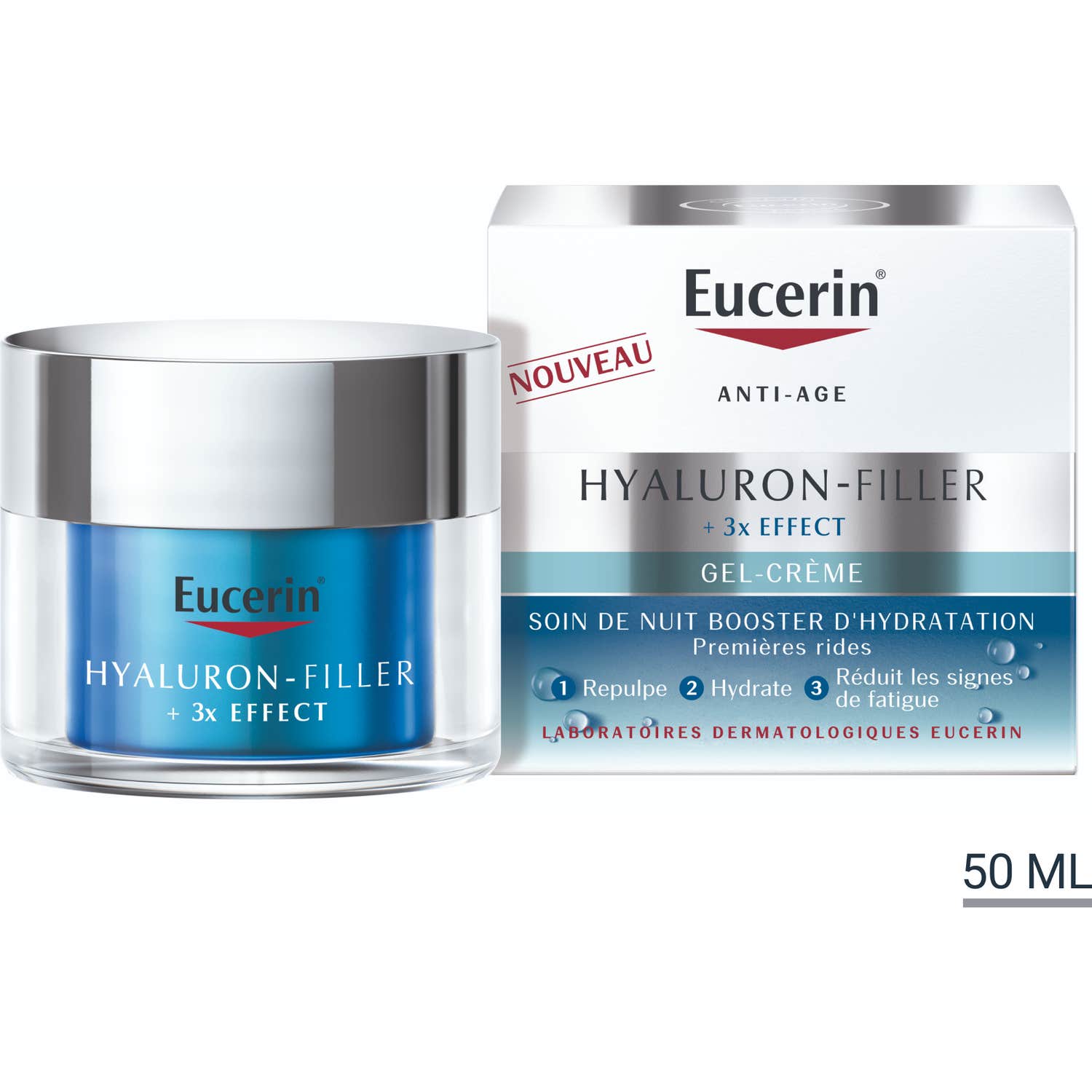 Eucerin Hyaluron-Filler 3x Effect Noche Gel-Crema Booster de Hidratación 50ml