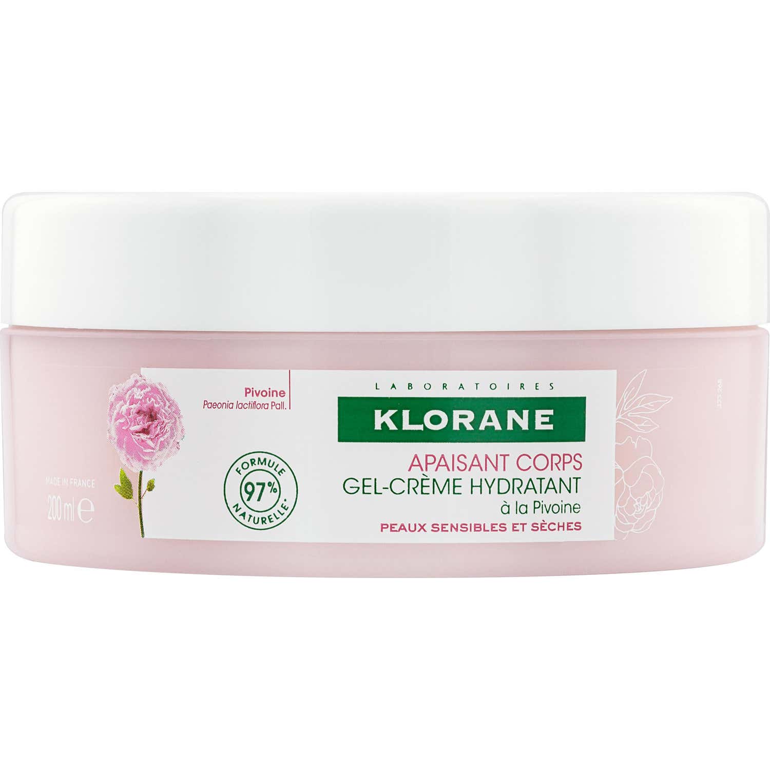 Klorane Gel Crema Hidratante Corporal a la Peonía 200 ml