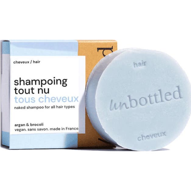 Unbottled Mini Shampoing Solide Tout Nu Tous Cheveux 20 g