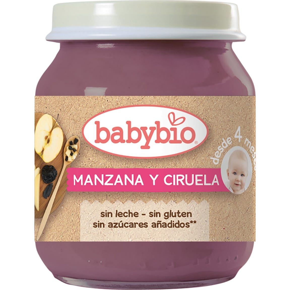 BabybioTarrito Ecológico De Manzana Y Ciruela 130g