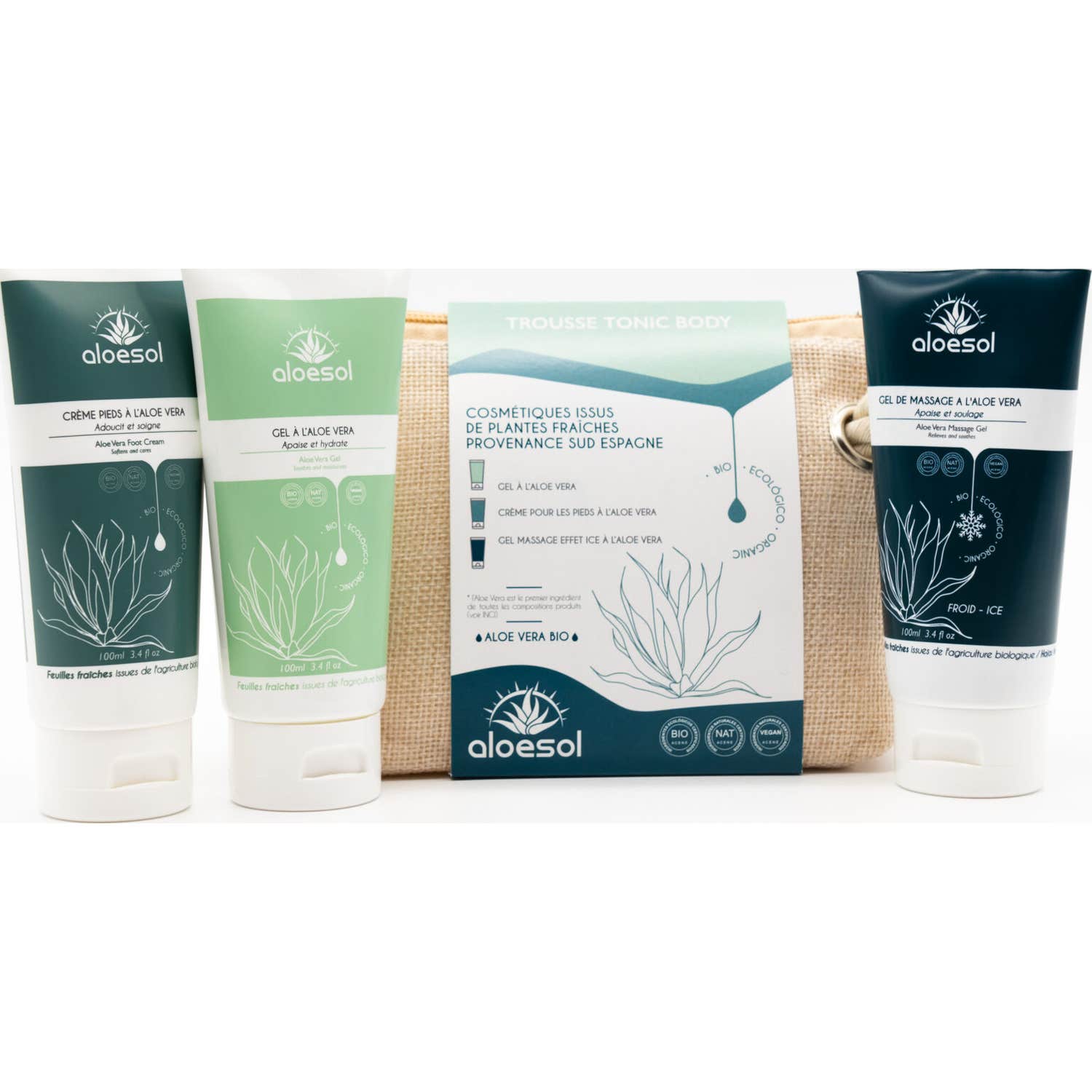 Aloesol Pack Cuerpo Tonificado Crema Pies + Gel + Gel Frío Masaje