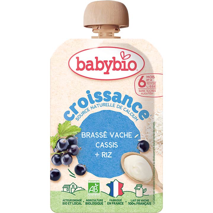 BabyBio Crecimiento Batido Grosella Negra Arroz +6M 100 g