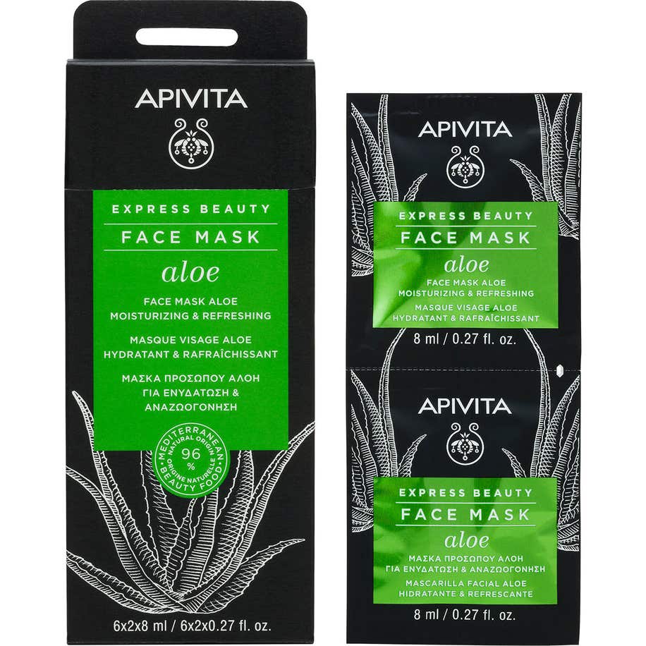 Apivita Express Beauty mascarilla hidratante aloe 2udsx8ml