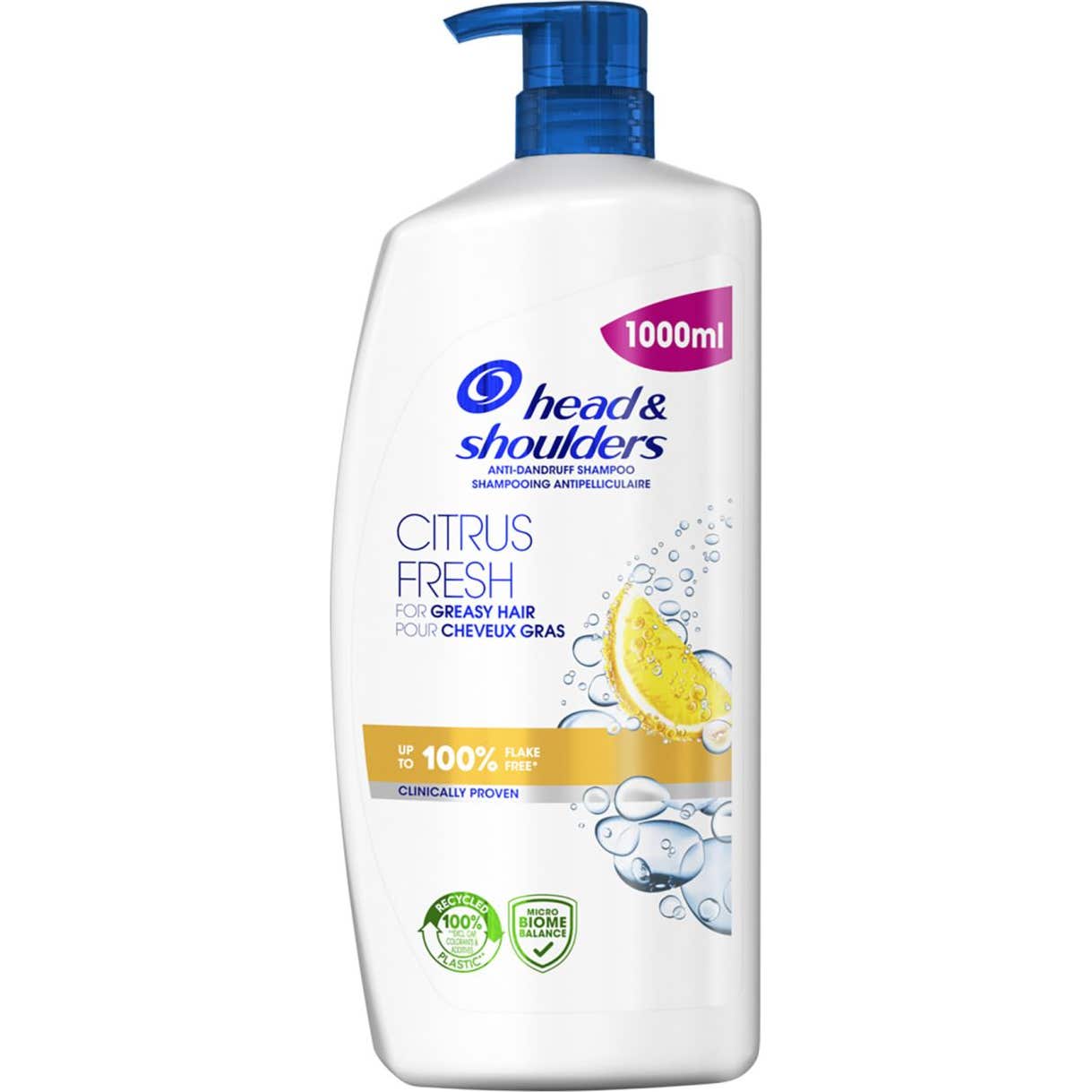 Head & Shoulders Citrus Fresh Champú Anticaspa Grasos 1000 ml