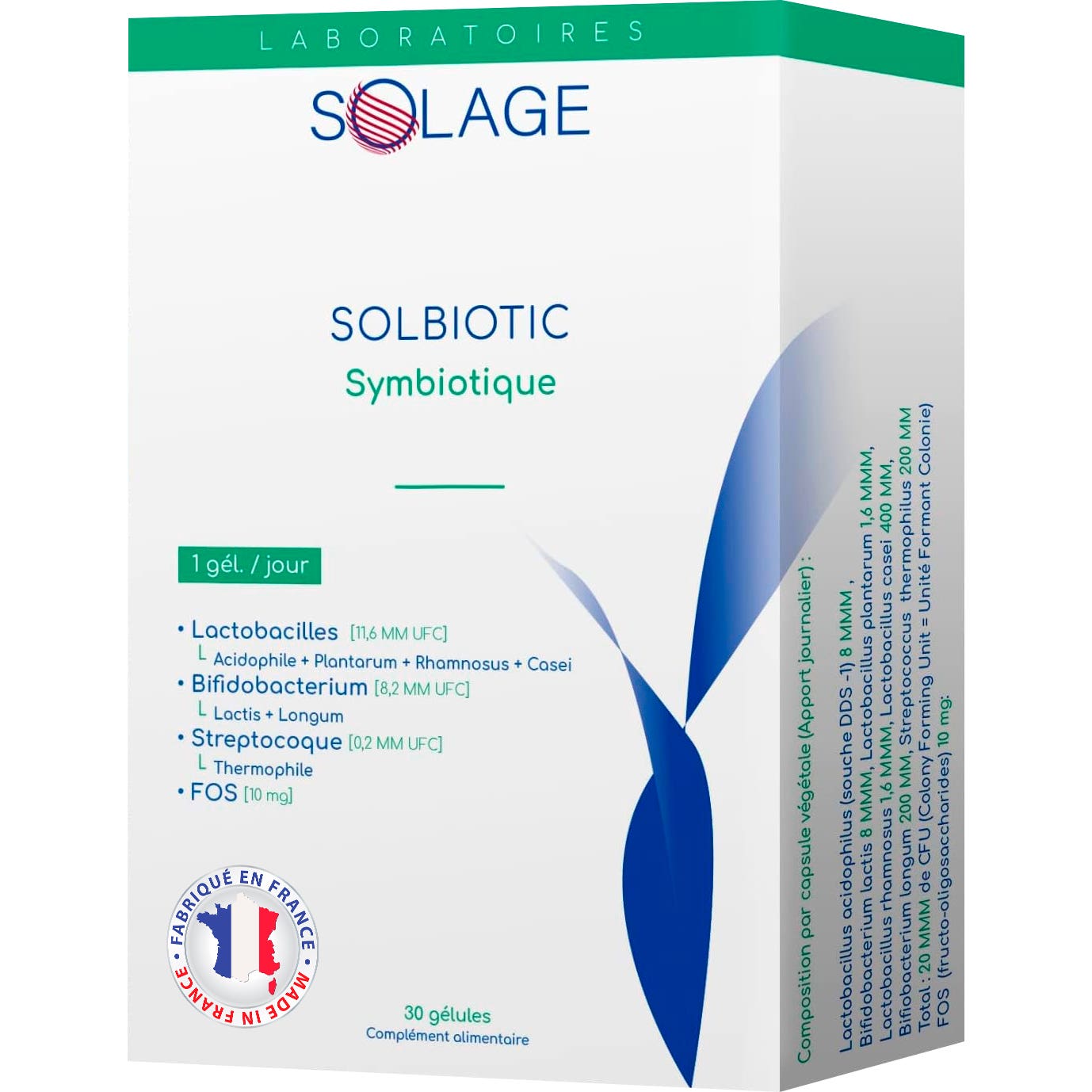 Laboratoires Solage Solbiotic 30caps