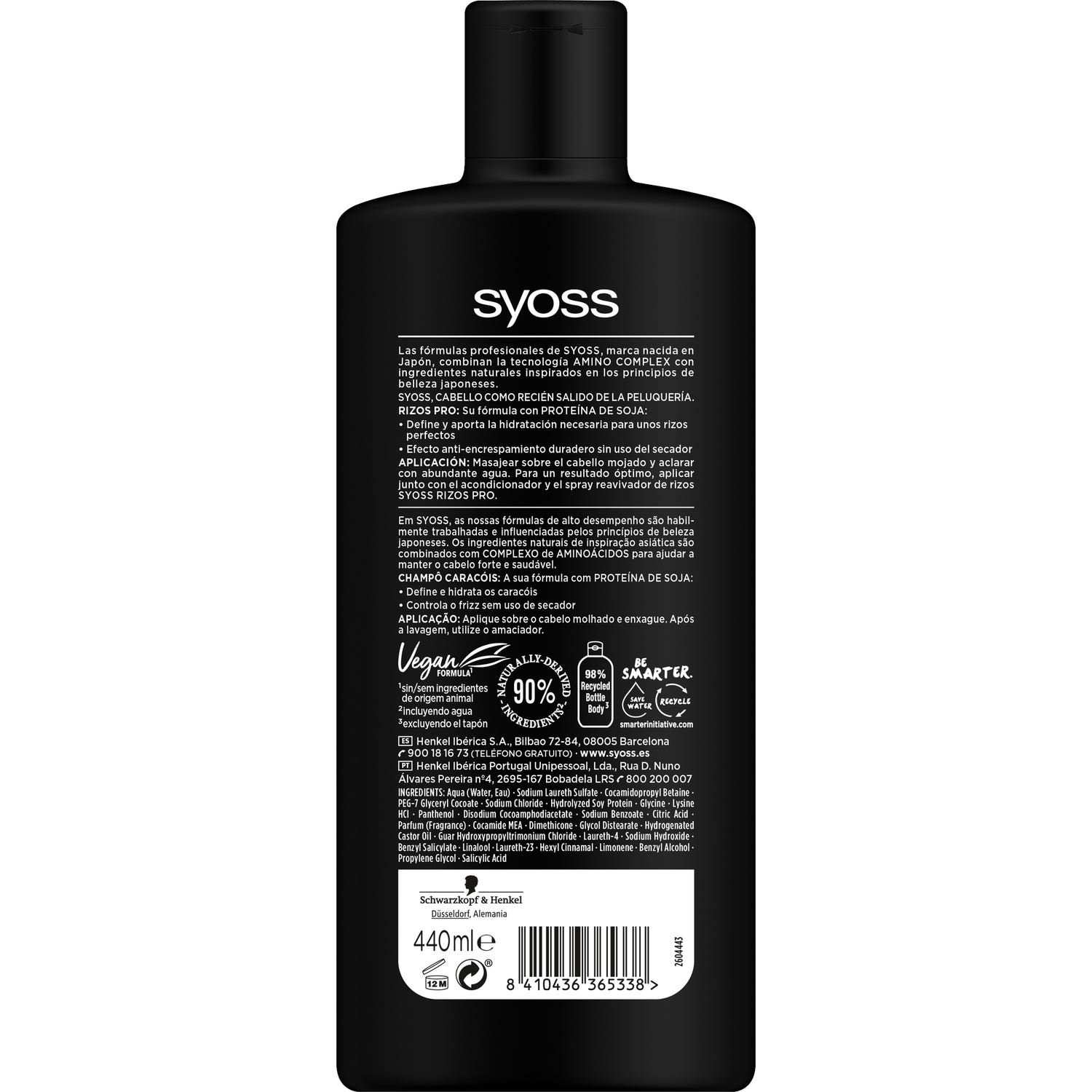 Syoss Rizos Pro Champú 440ml