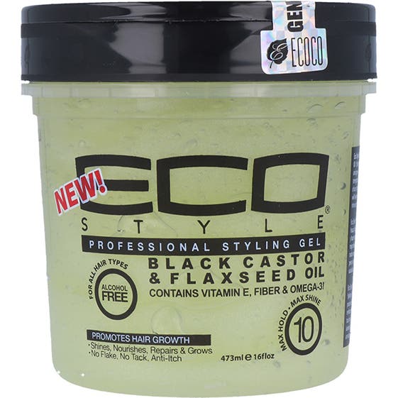 Eco Styler Gel Fijador Ricino Negro Sin Alcohol Fuerte 473ml