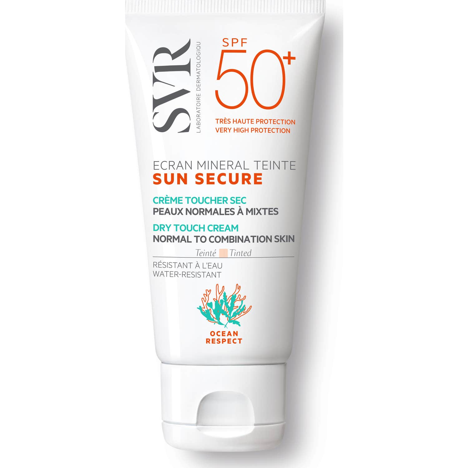 SVR Sun Secure Écran Mineral Teinté Crema Solar Toque Seco SPF50+ Piel Normal Mixta 60g