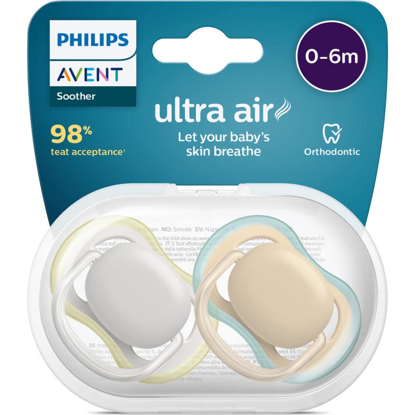 Philips Avent Chupete Ultra Air 0-6Meses Neutro 2uds