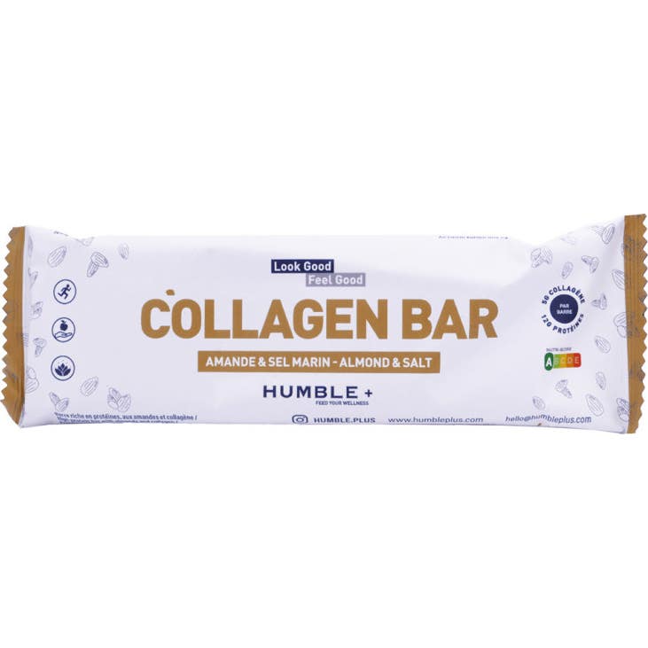Humble+ Collagen Bar Almendras y Sal Marina 45 g
