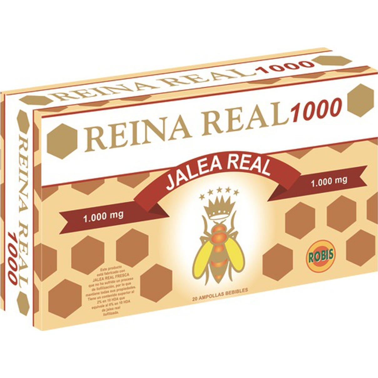 Robis Jalea Reina Real 1000 20 Ampollas de Cristal