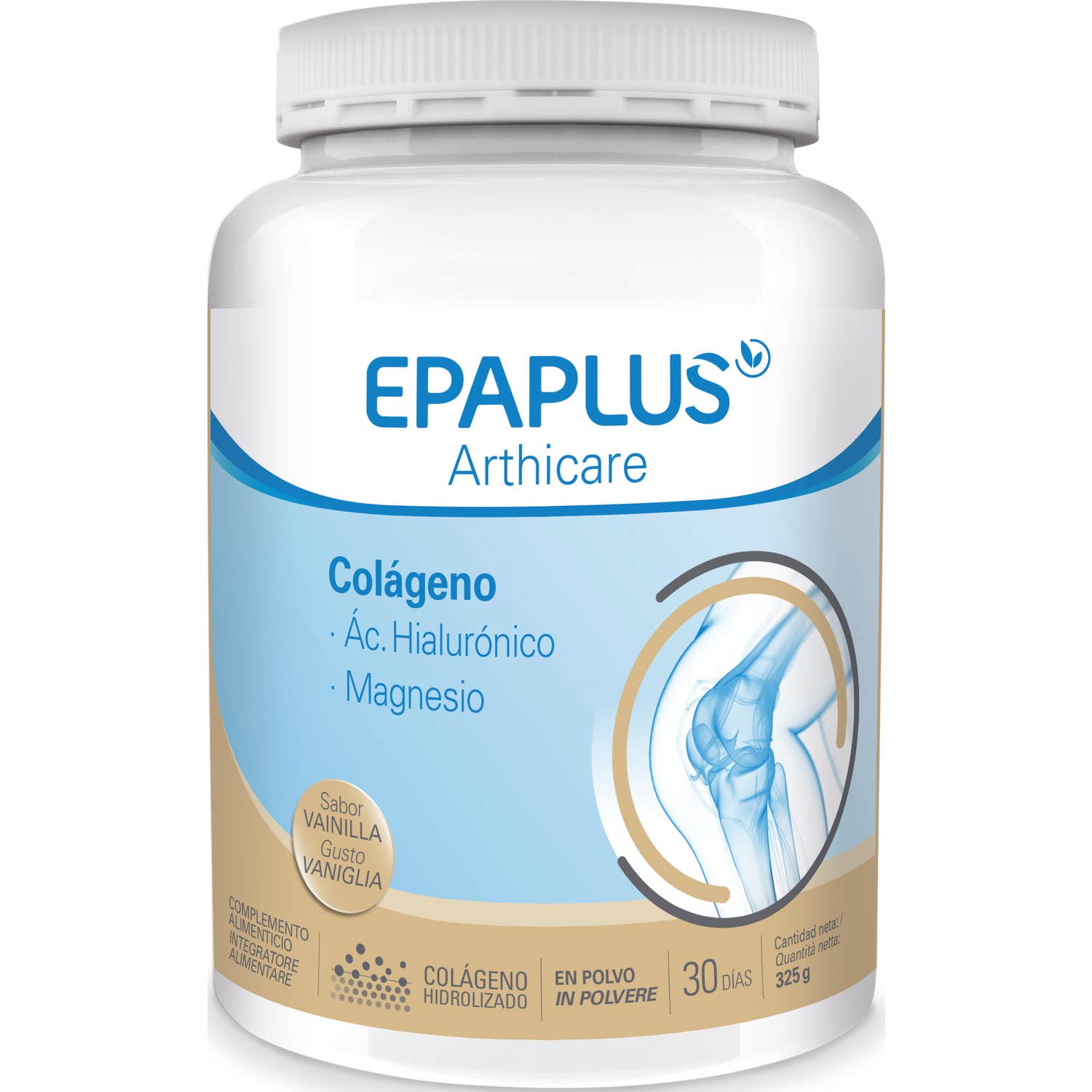 Epaplus Colágeno Ácido Hialurónico Magnesio Vainill 30 Días 325g