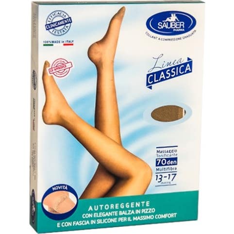 Sauber Linea Classica Media 70Den Talla 5 Negro 1 Par