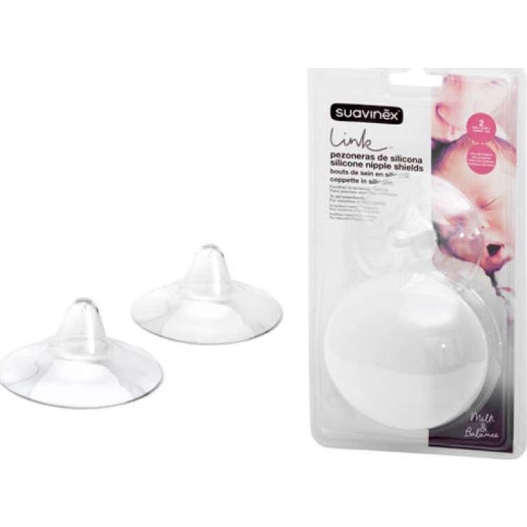 Suavinex Pezoneras de Silicona T-S 2 uds + Caja Higiénica