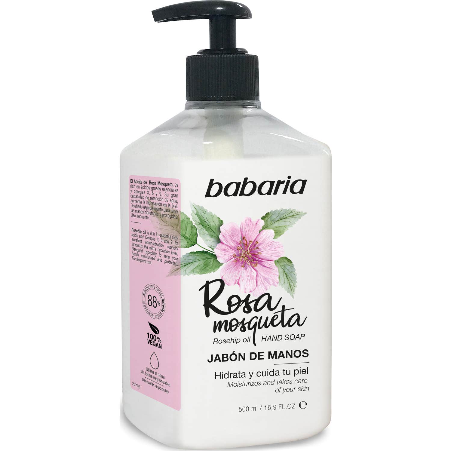 Sabonete para Mãos Babaria Rosa Mosqueta 500ml
