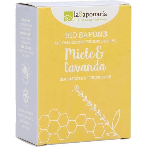 La Saponaria Jabón en Pastilla Miel y Lavanda 100 g