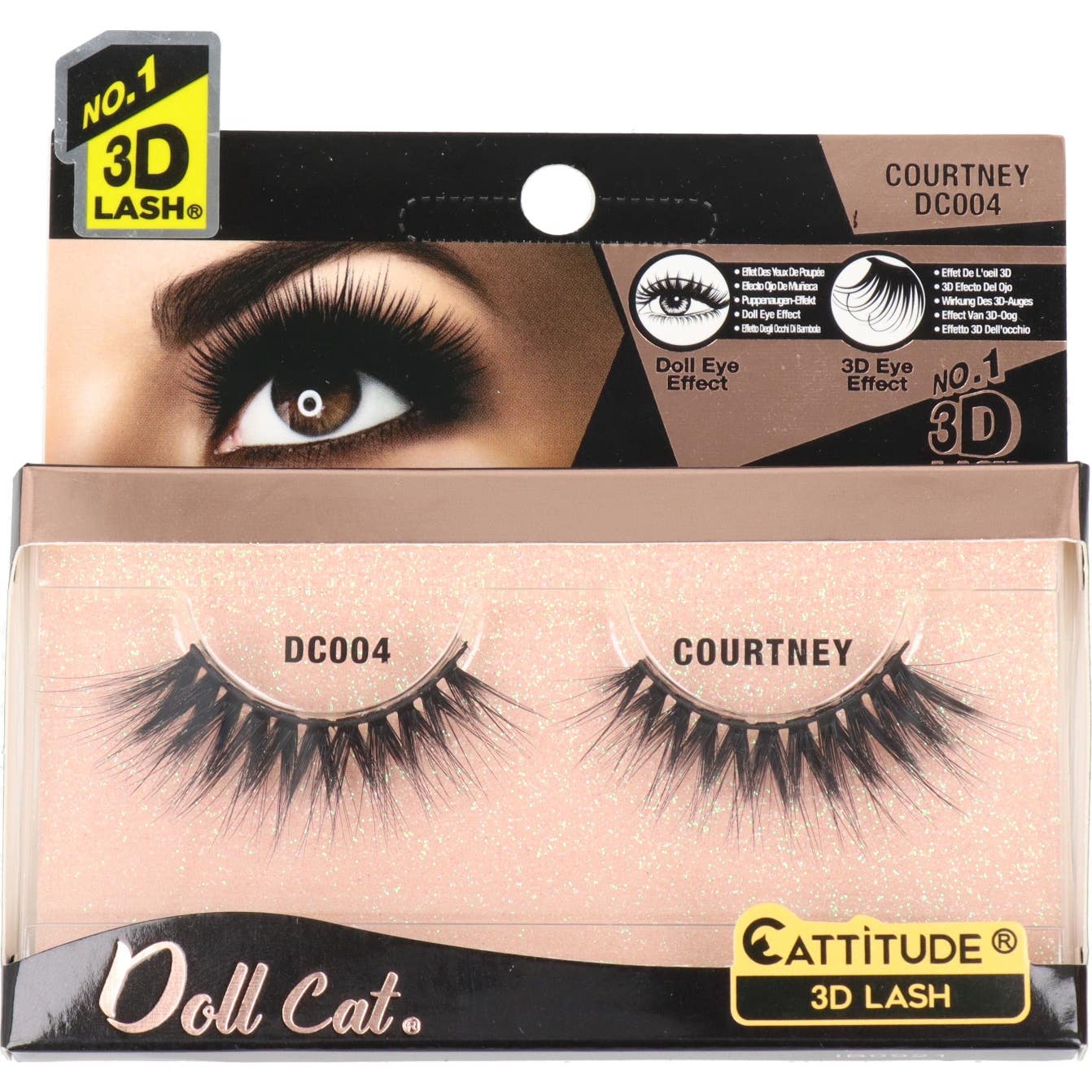 Ebin New York Doll Cat Cattitude 3D Lash Courtney 1 Par