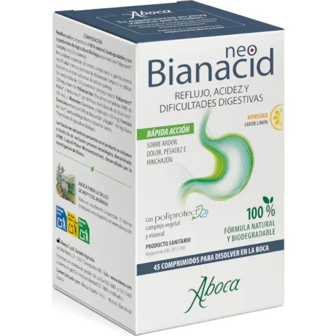 Aboca Neobianacid Sabor Limón 45comp