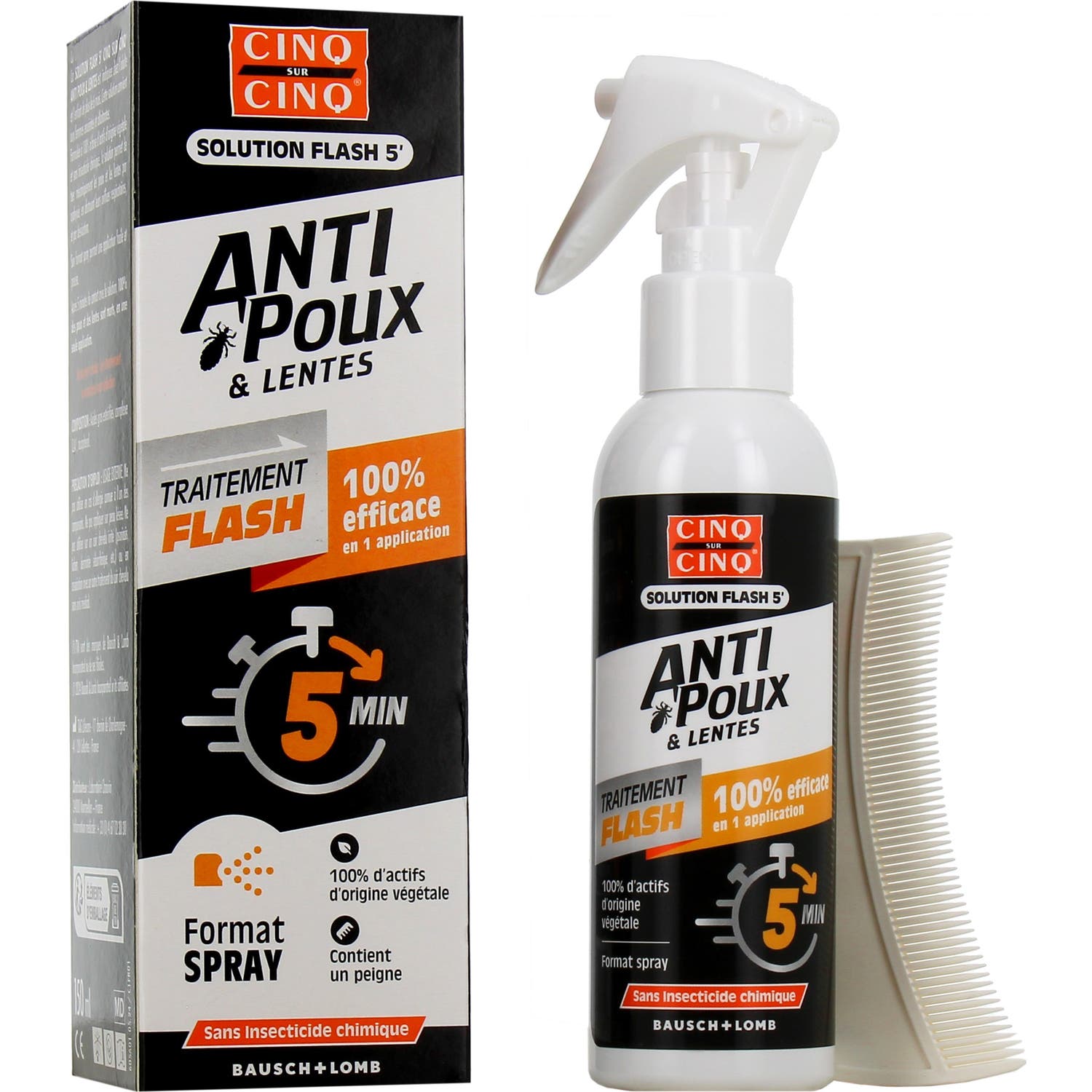 Cinq sur Cinq Tratamiento Flash Anti Piojos & Liendres 150 ml