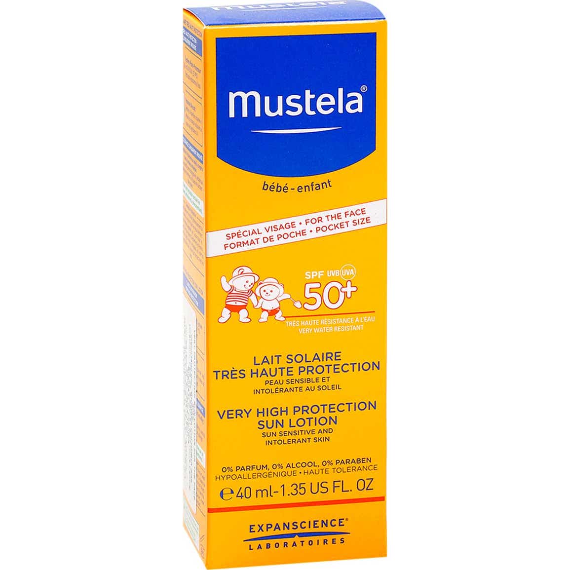 Mustela Leche Solar Cara Muy Alta Protección SPF50+ 40ml