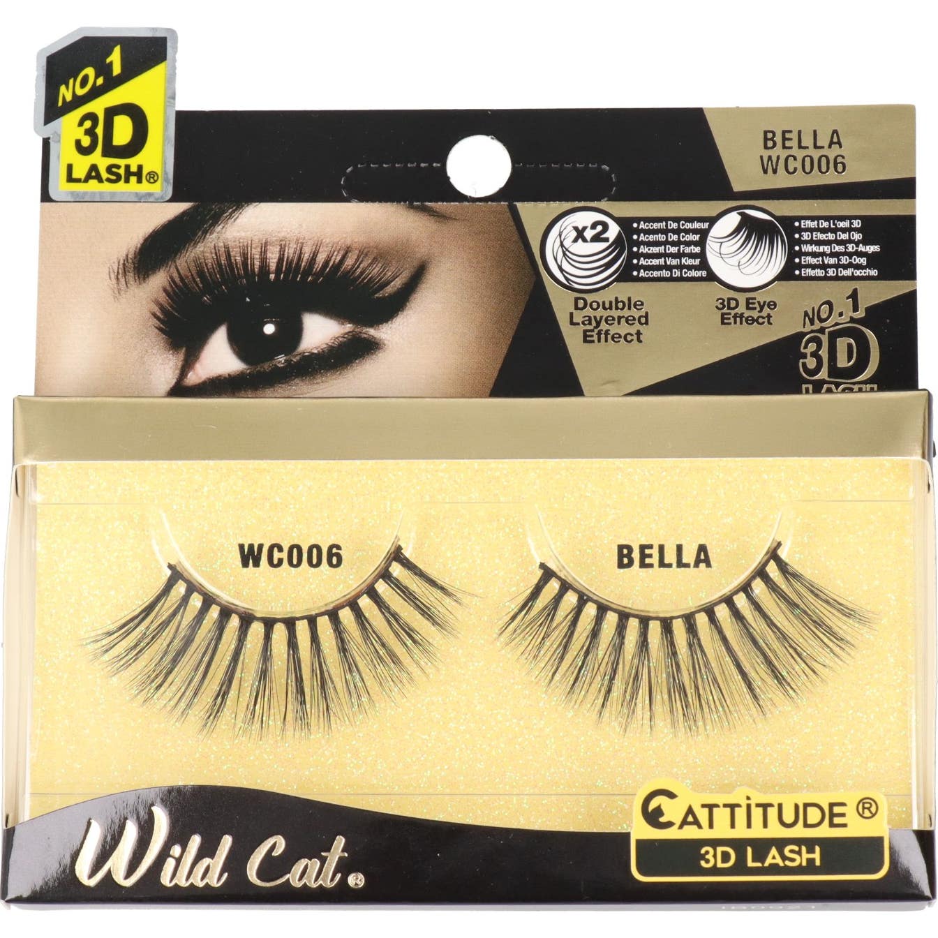 Ebin New York Wild Cat Cattitude 3D Lash Bella 1 Par