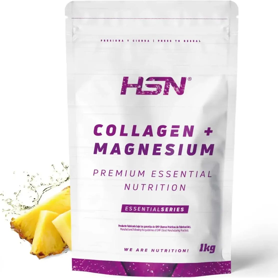 HSN Colágeno Hidrolizado + Magnesio 2.0 en Polvo Piña 1kg