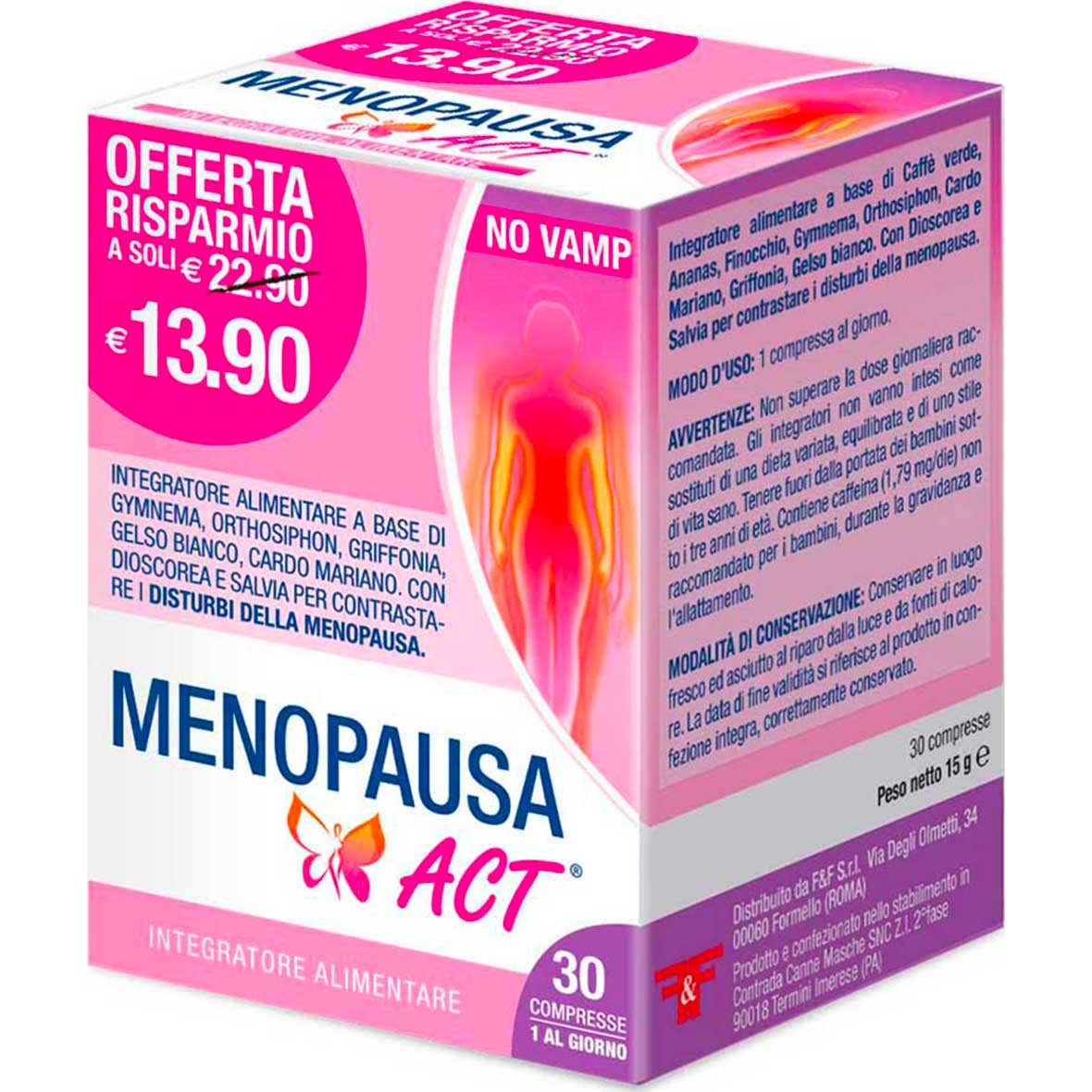 F&F Menopausia Act 30 comp | Natural Doctor