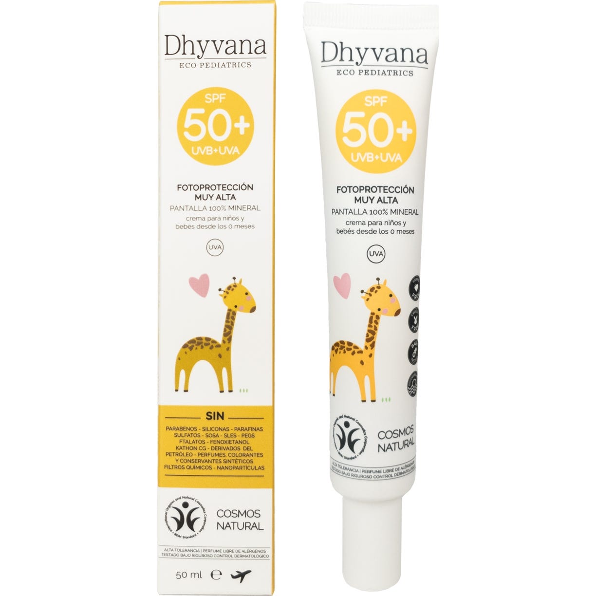 Protector solar Dhyvana Eco Pediatrics® SPF50+