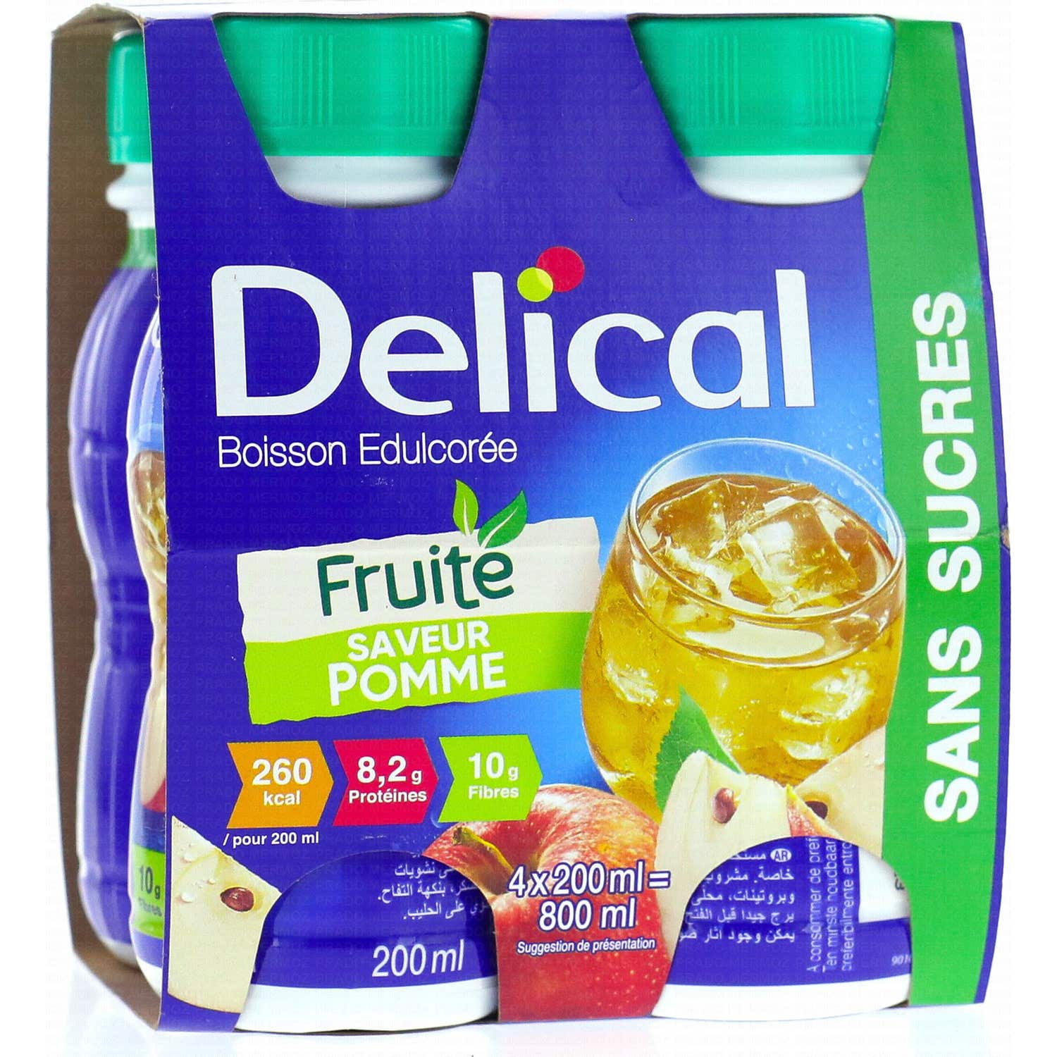 Delical Bebida Afrutada Sin Azúcar Manzana 4x200ml