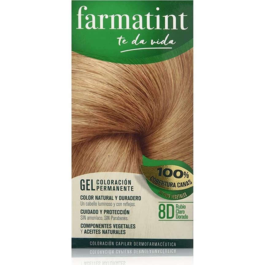 Farmatint Gel 8 D Rubio Claro Dorado 135 ml