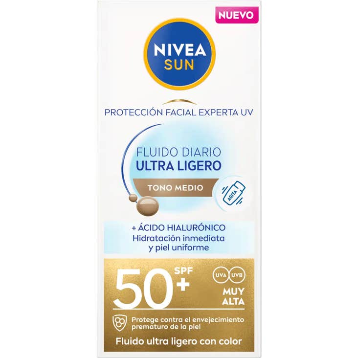 Nivea Sun Fluido Diario Protección Facial Spf50 Medio 40 ml