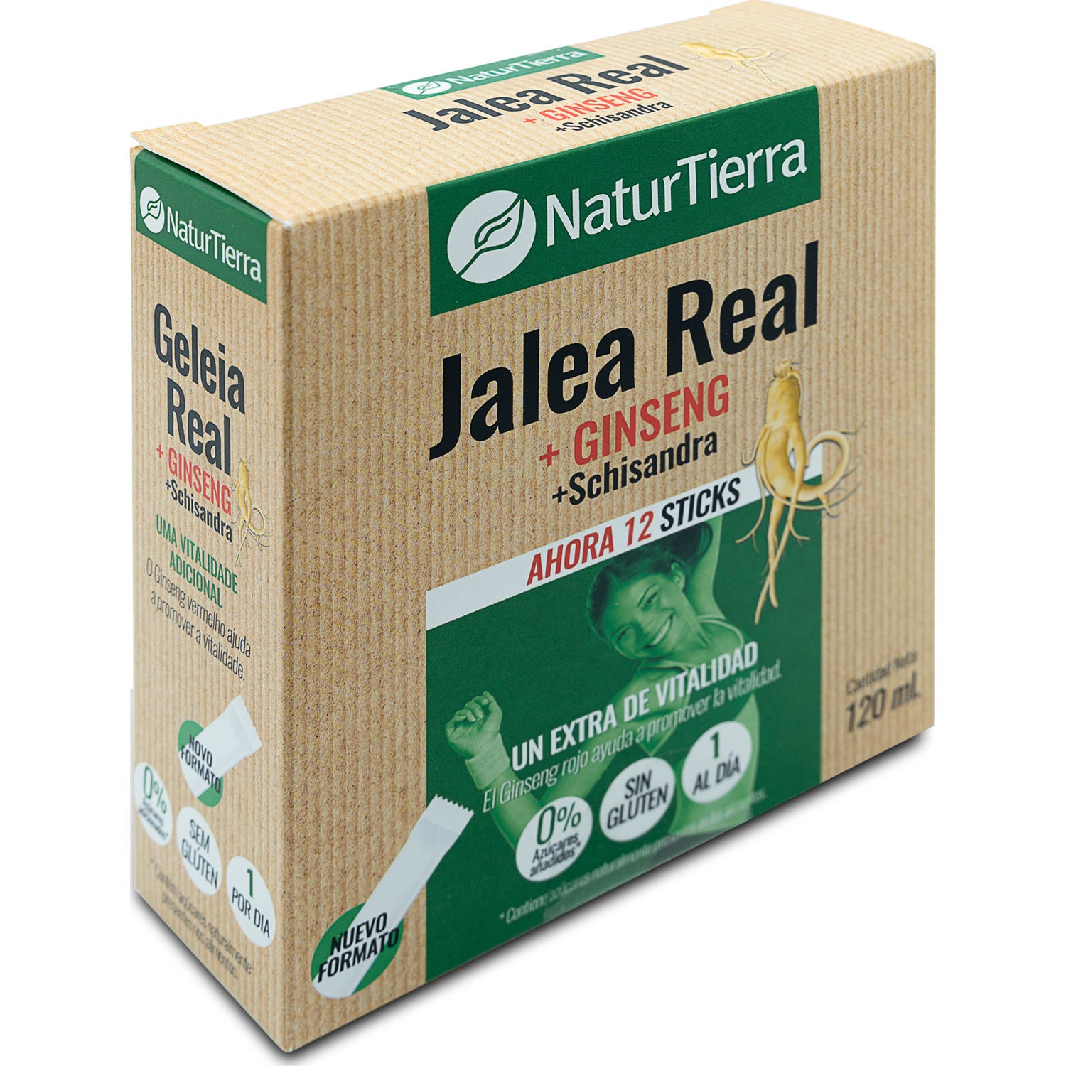 Naturtierra Jalea Real + Ginseng Sin Gluten 12 Sticks