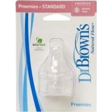 'Dr Brown''S Tetina Silicona Natural Flow Prematuros 2 uds'