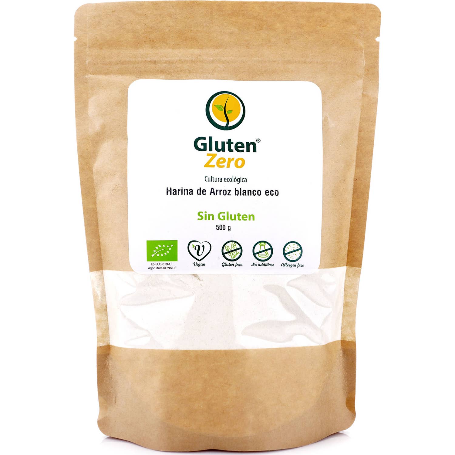 Gluten Zero Harina de Arroz Blanco Eco 500g