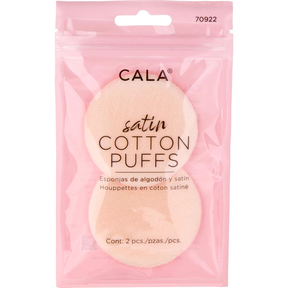 Cala Cosmetic Sponges Satin Cotton Puffs 2uds